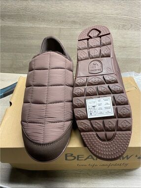 BearPaw Quilted Slip-On Loafers in Mauve Brown #240